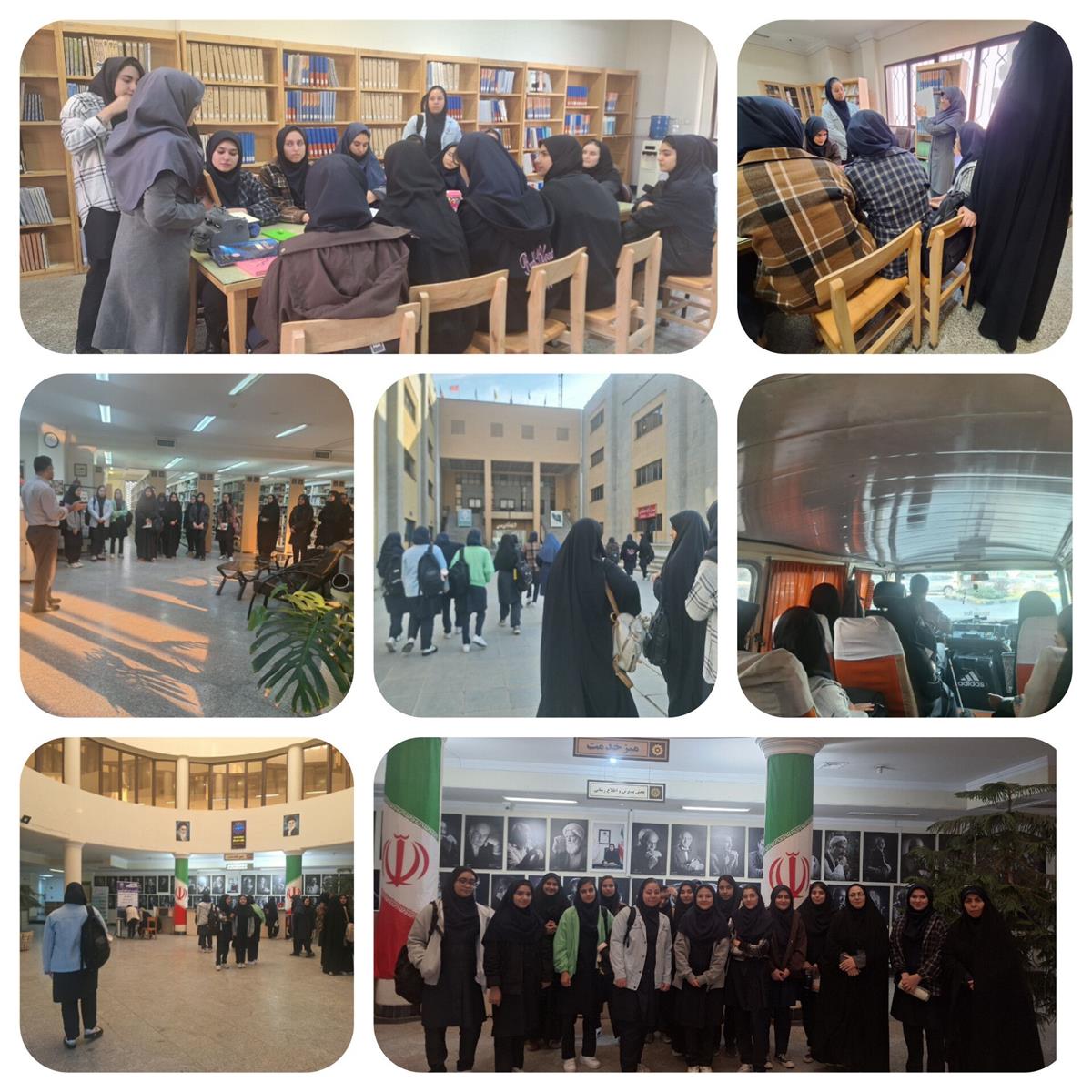 بازدید دانش‌آموزی از کتابخانه